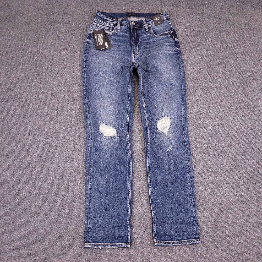 NWT Silver Jeans 90s Boyfriend 28x29 Actual Sz High‎ Rise Stretch Indigo Denim